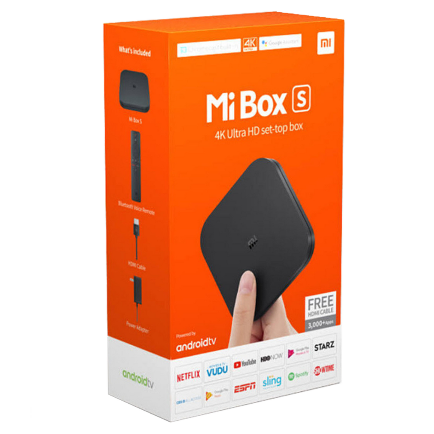 Open Box Xiaomi Mi Box S with 4K Ultra HDR Set-Top Box Android TV 8.1 Global Version MDZ-22-AB